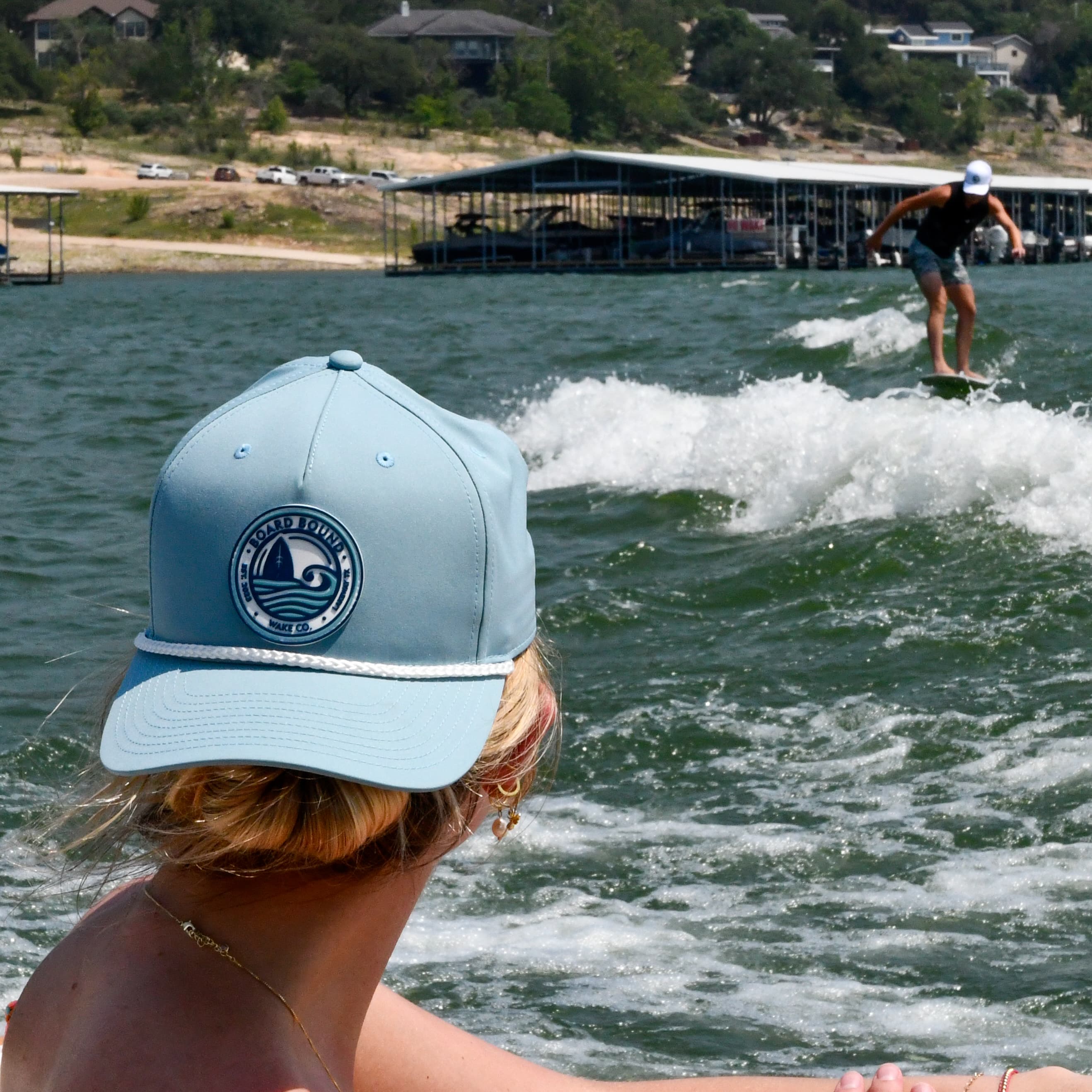 Blue Board Bound Rope Hat