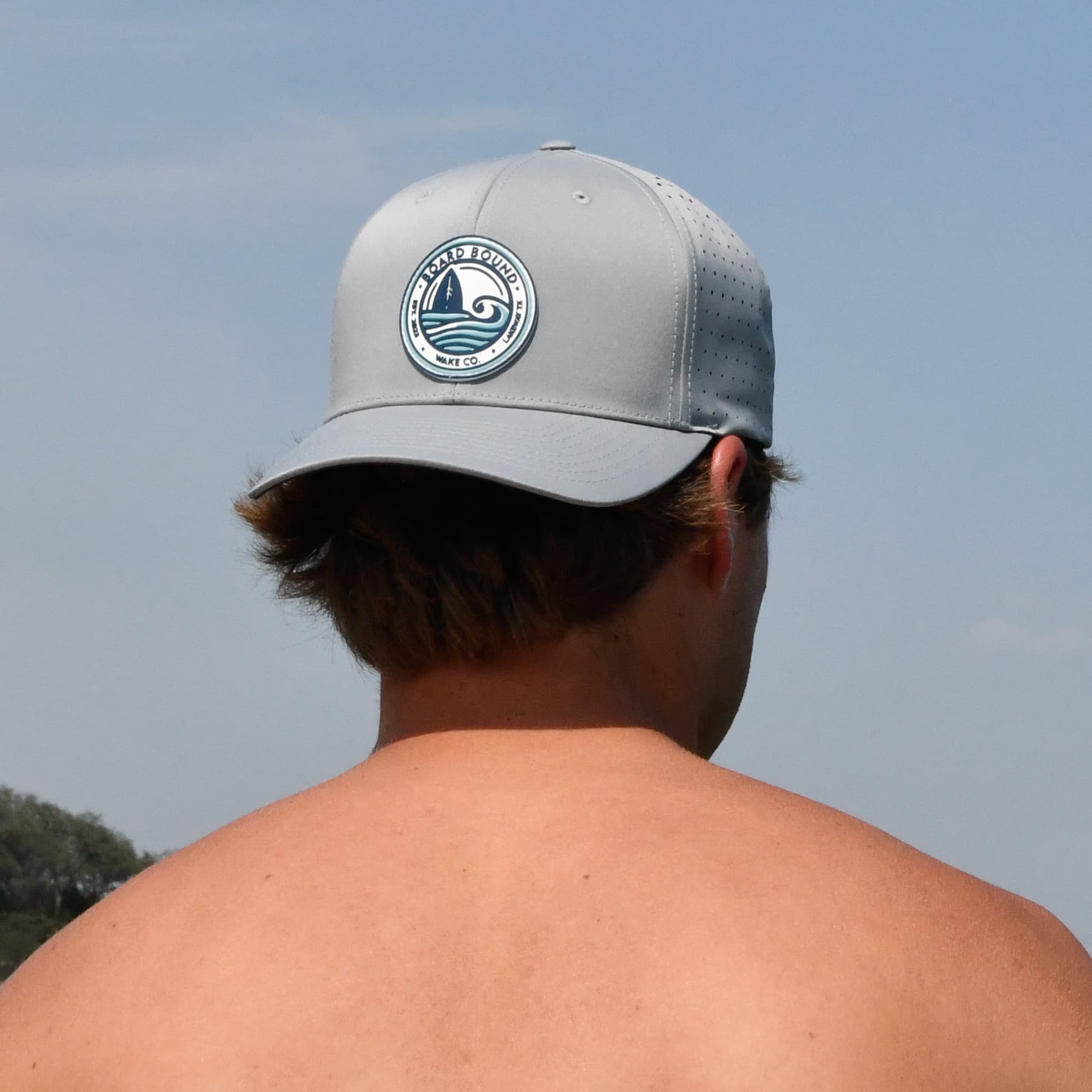 GRAY BOARD BOUND VENTED HAT